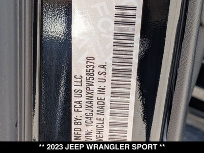 2023 Jeep Wrangler Sport