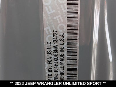 2022 Jeep Wrangler Unlimited Sport