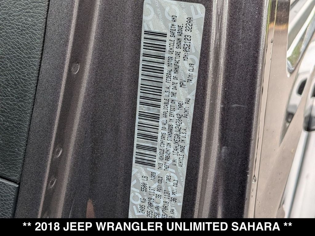 2018 Jeep Wrangler Unlimited Sahara