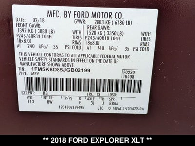 2018 Ford Explorer XLT