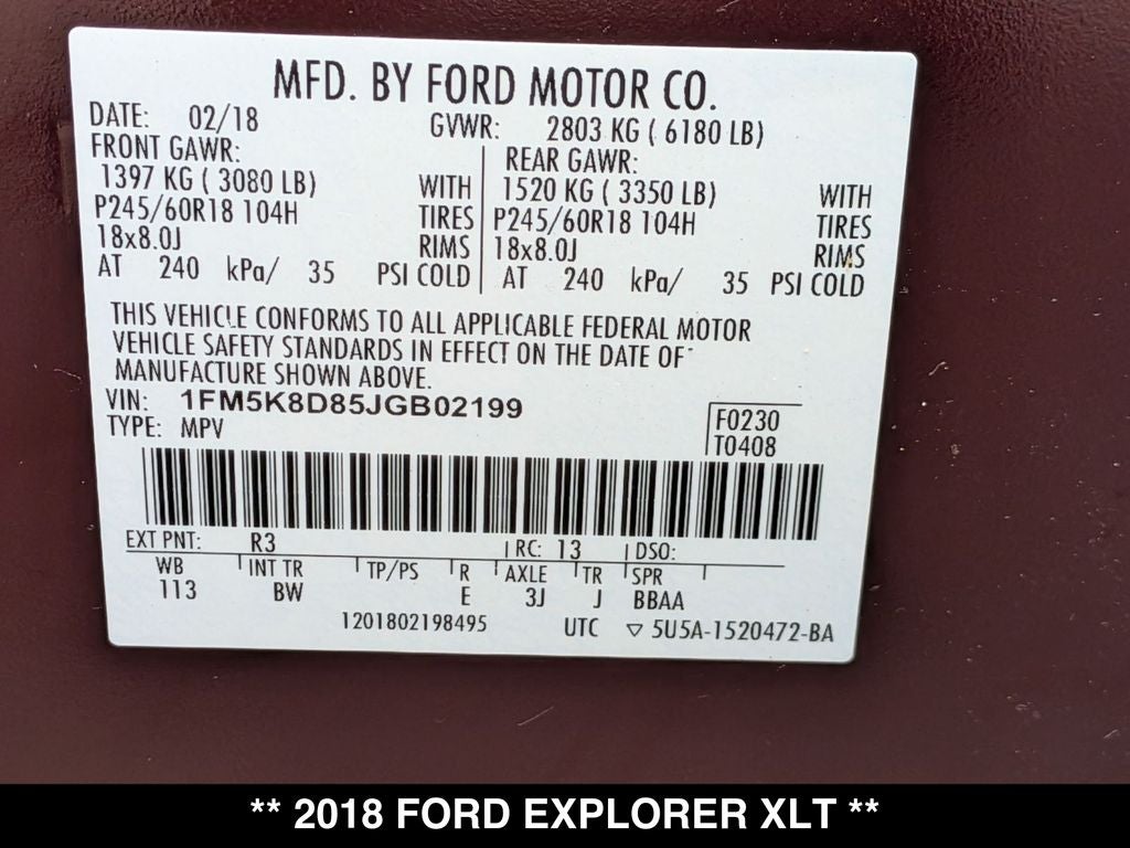 2018 Ford Explorer XLT