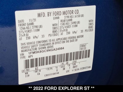 2022 Ford Explorer ST