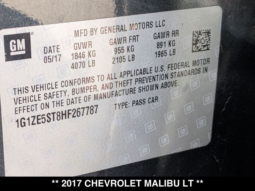 2017 Chevrolet Malibu LT 1LT