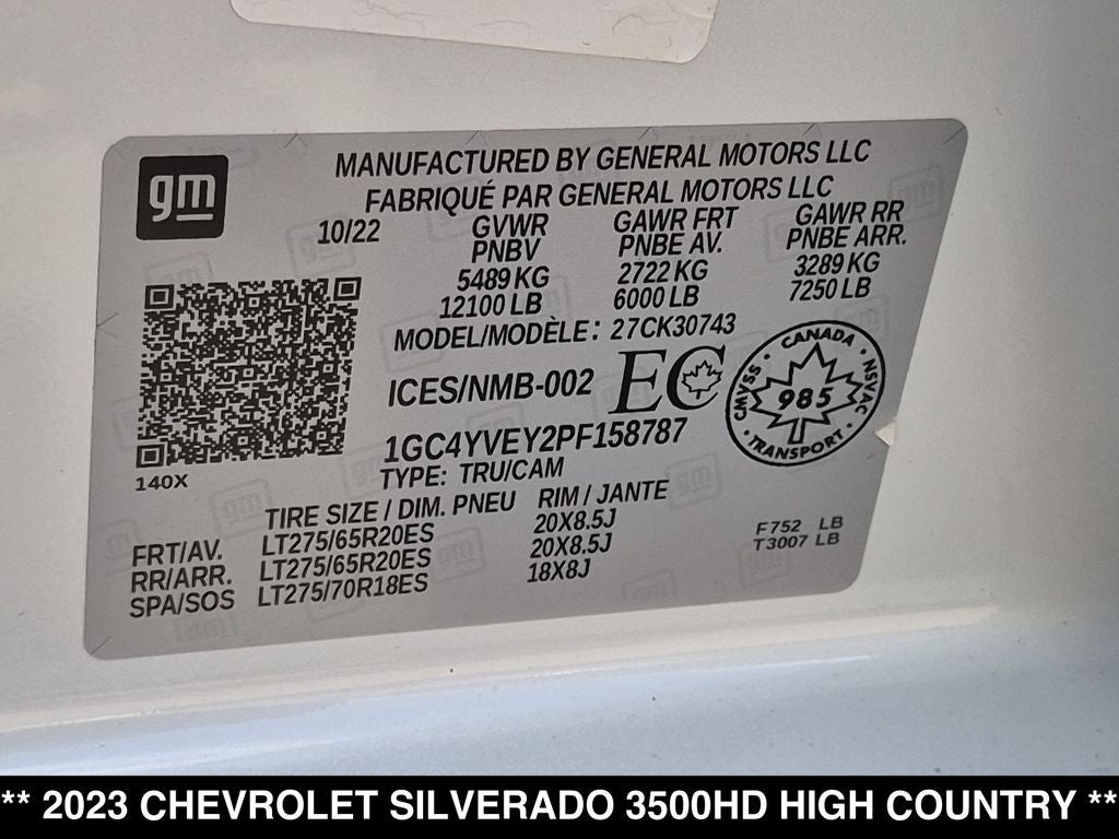 2023 Chevrolet Silverado 3500HD High Country