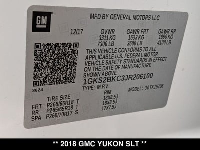 2018 GMC Yukon SLT