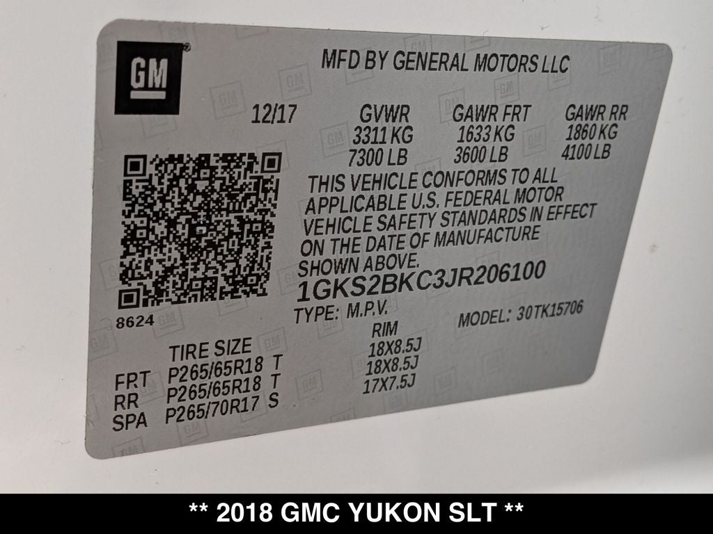 2018 GMC Yukon SLT