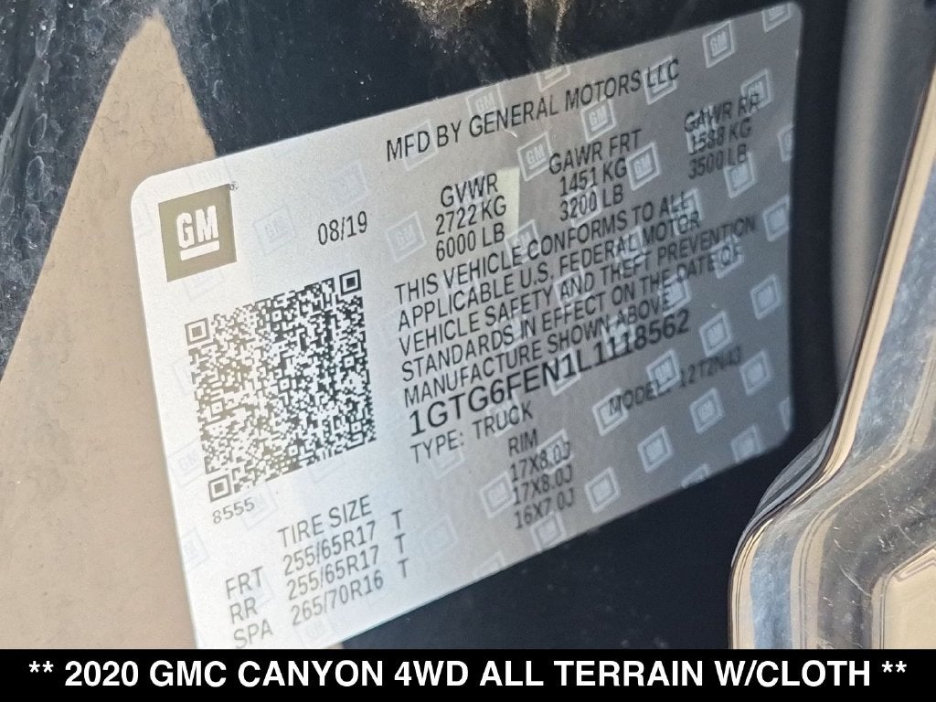 2020 GMC Canyon All Terrain