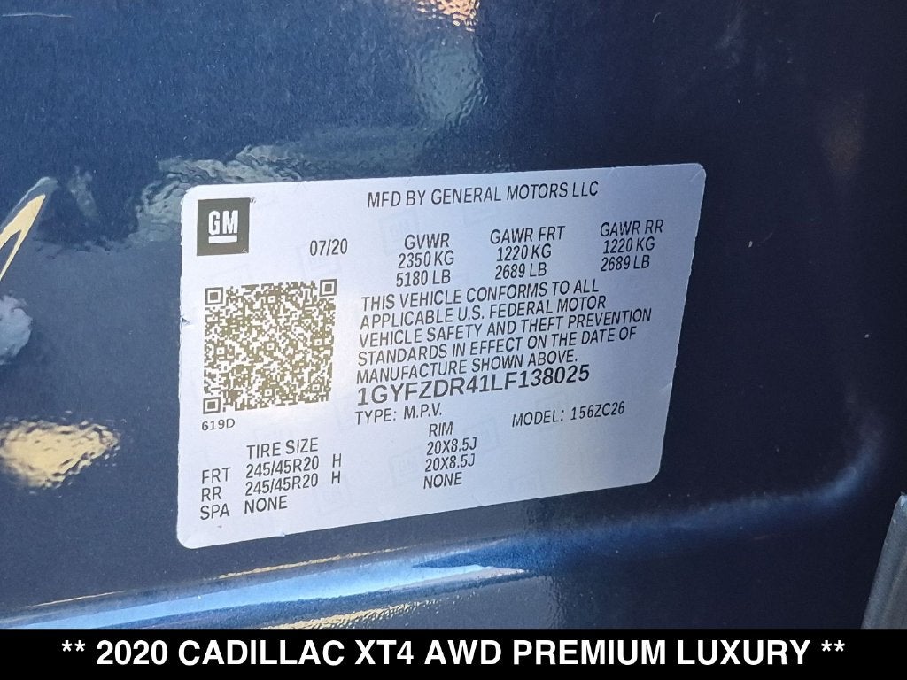 2020 Cadillac XT4 Premium Luxury
