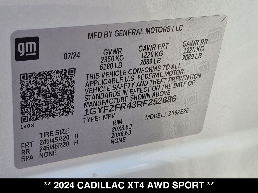 2024 Cadillac XT4 Sport
