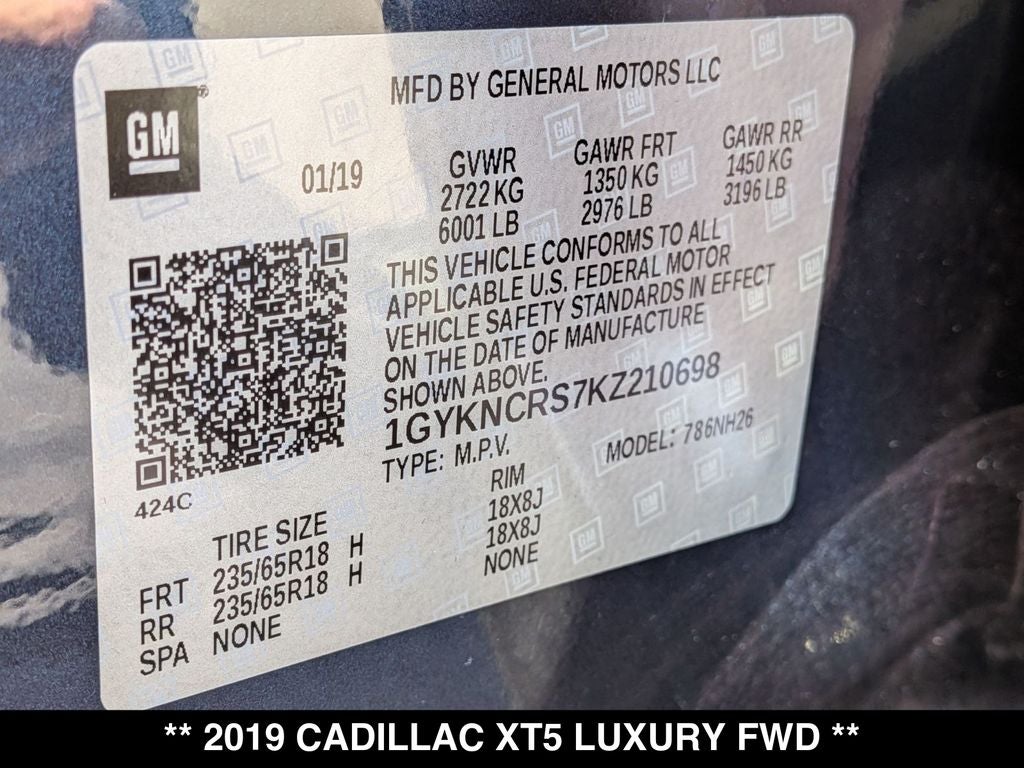 2019 Cadillac XT5 Luxury