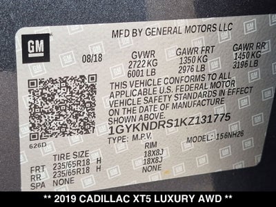 2019 Cadillac XT5 Luxury