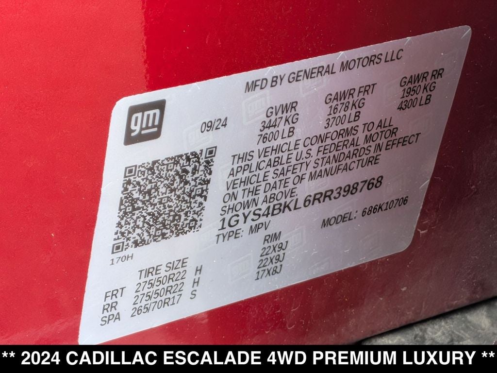 2024 Cadillac Escalade Premium Luxury
