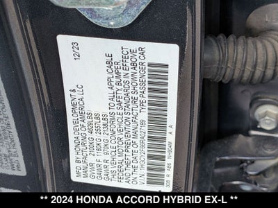 2024 Honda Accord Hybrid EX-L