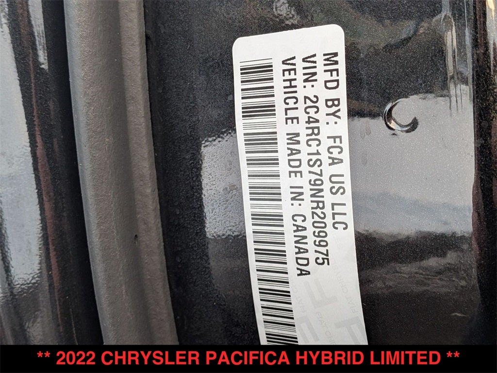 2022 Chrysler Pacifica Hybrid Limited