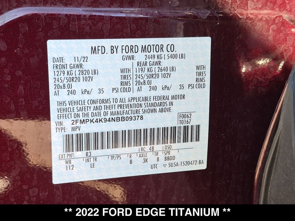 2022 Ford Edge Titanium