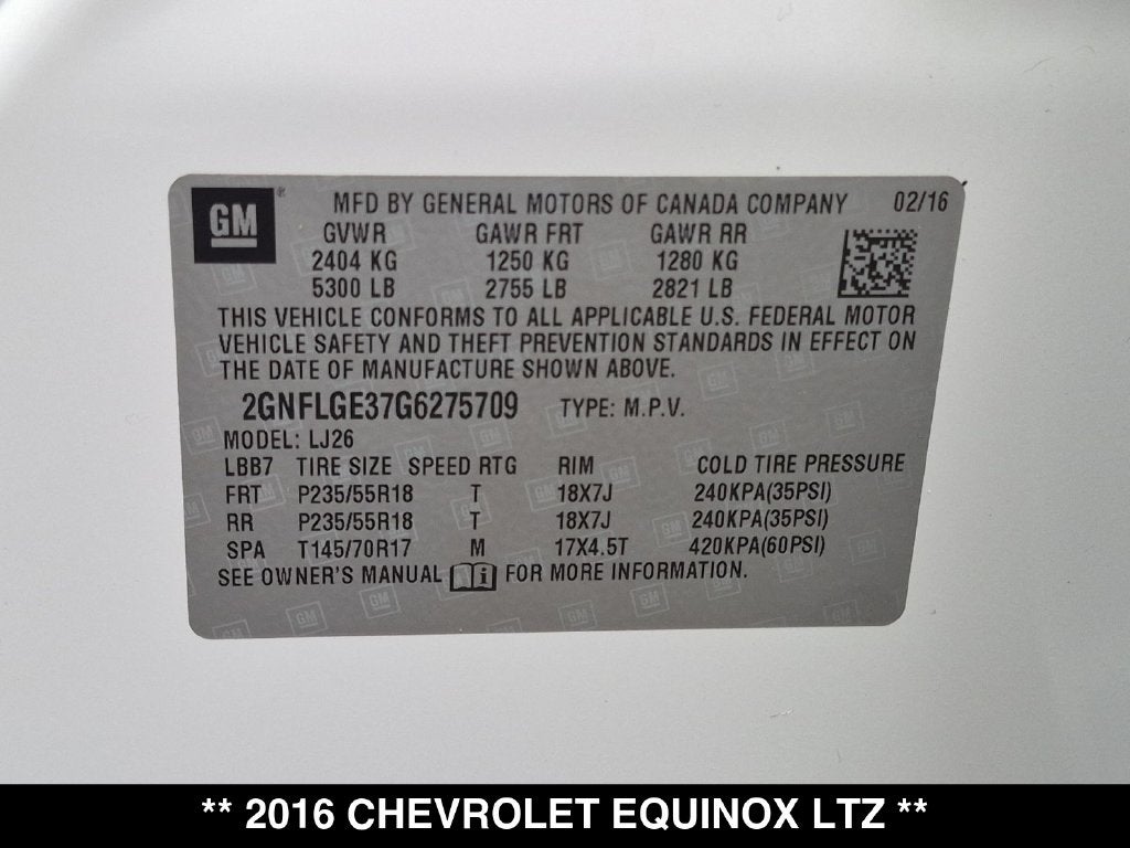 2016 Chevrolet Equinox LTZ