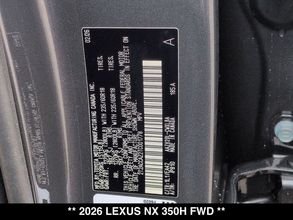 2026 Lexus NX FWD