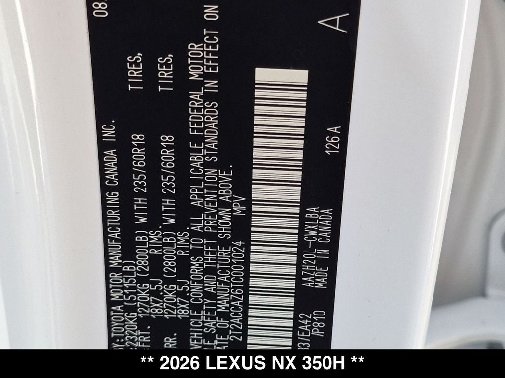 2026 Lexus NX FWD