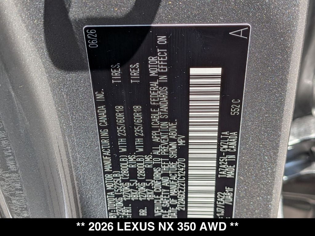 2026 Lexus NX AWD