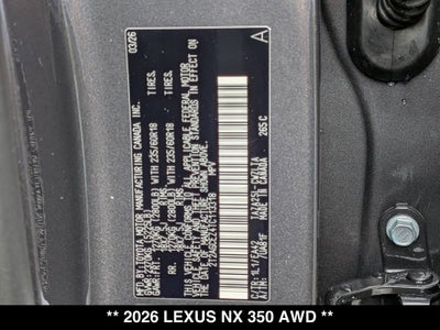 2026 Lexus NX 350 Base