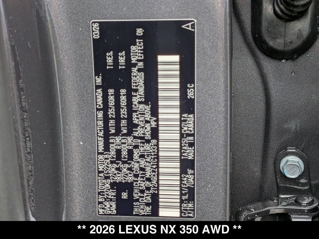2026 Lexus NX 350 Base