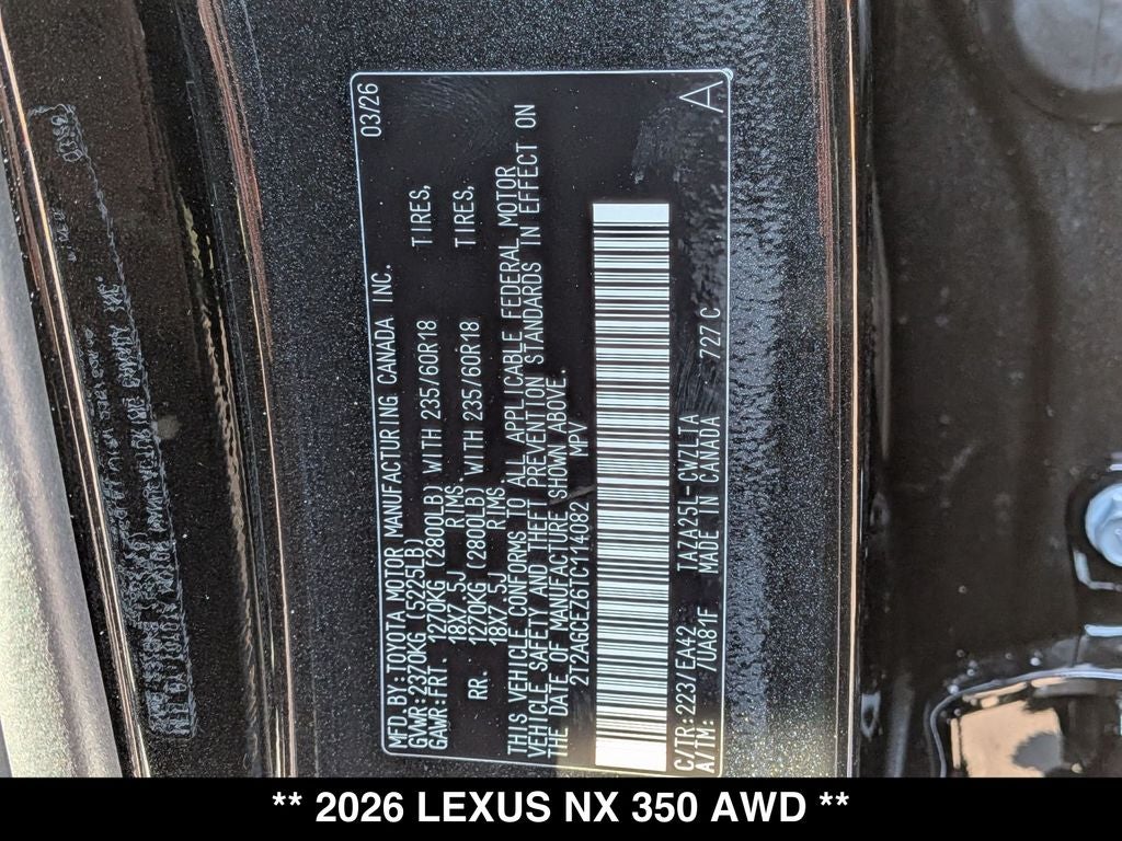 2026 Lexus NX 350 Base