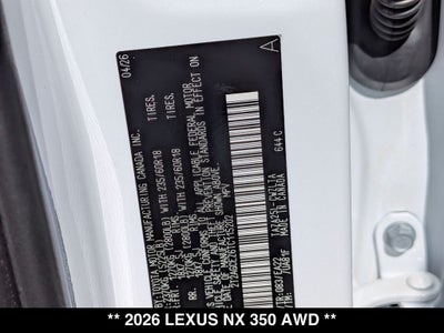 2026 Lexus NX AWD