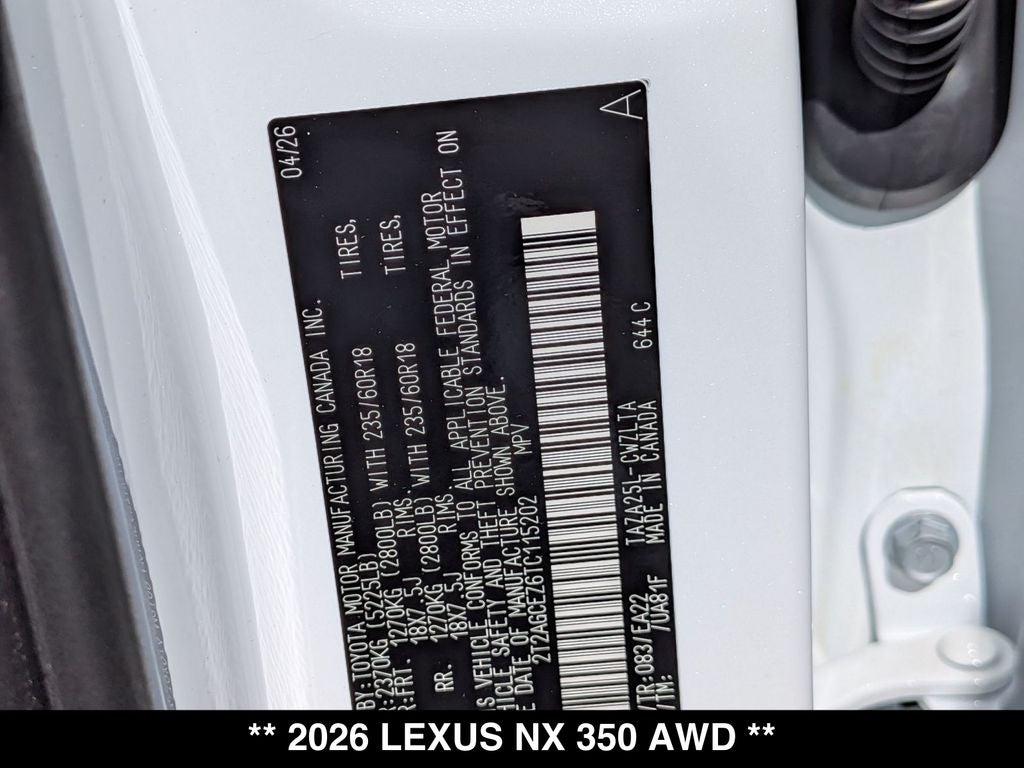 2026 Lexus NX AWD