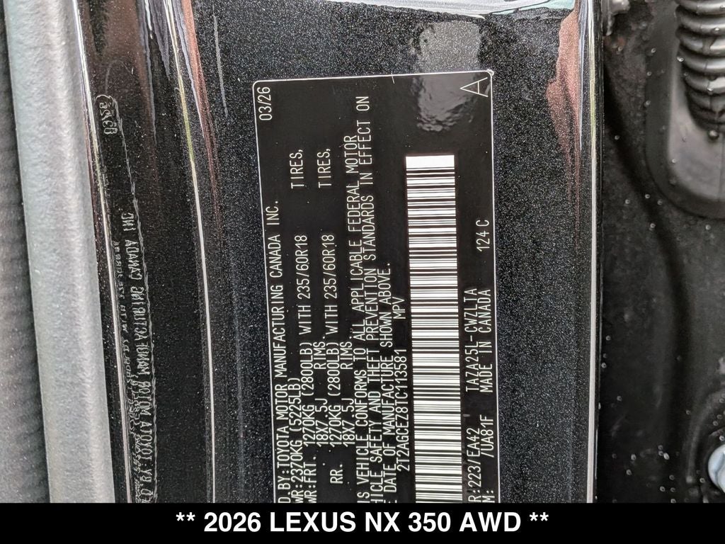 2026 Lexus NX 350 Base
