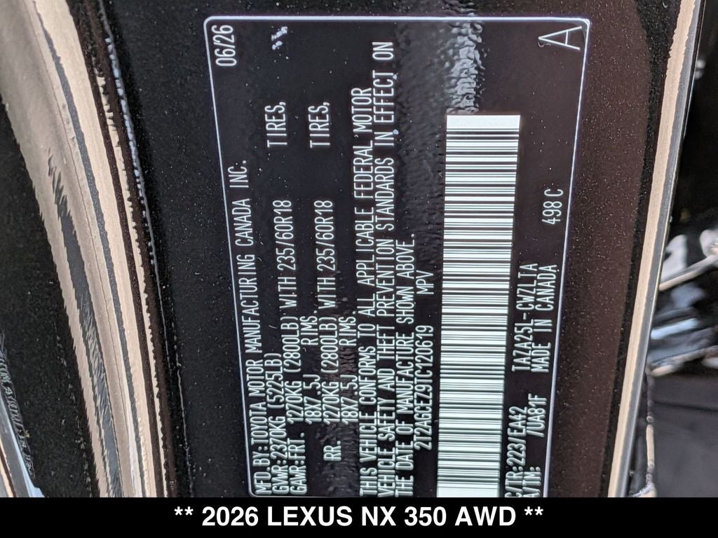 2026 Lexus NX AWD