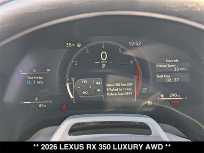 2026 Lexus RX LUXURY