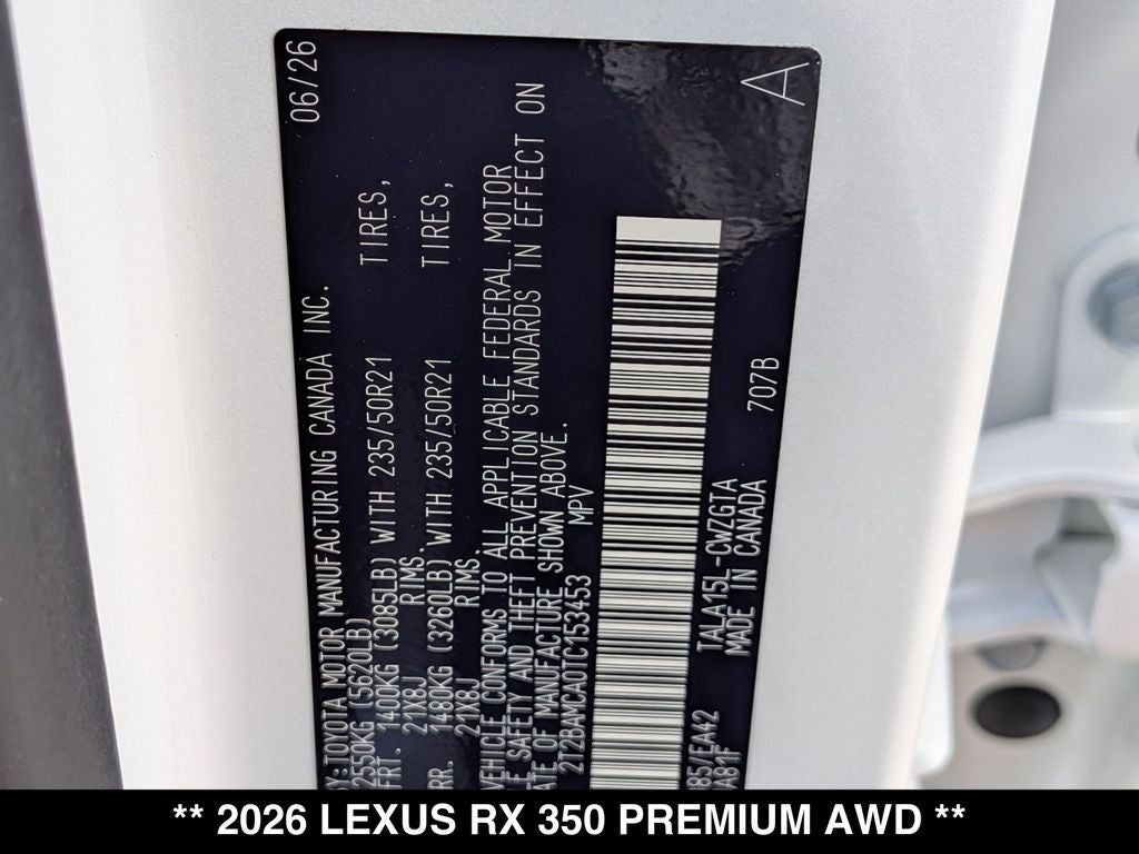 2026 Lexus RX PREMIUM
