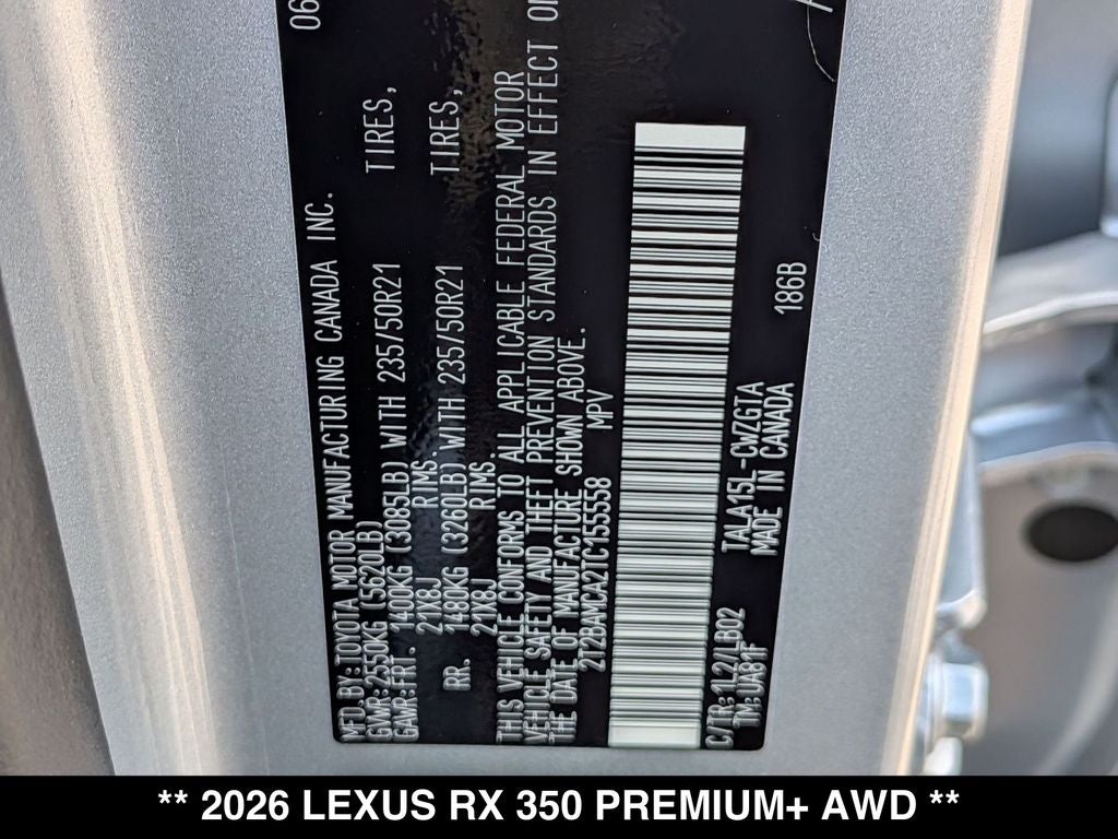 2026 Lexus RX PREMIUM PLUS