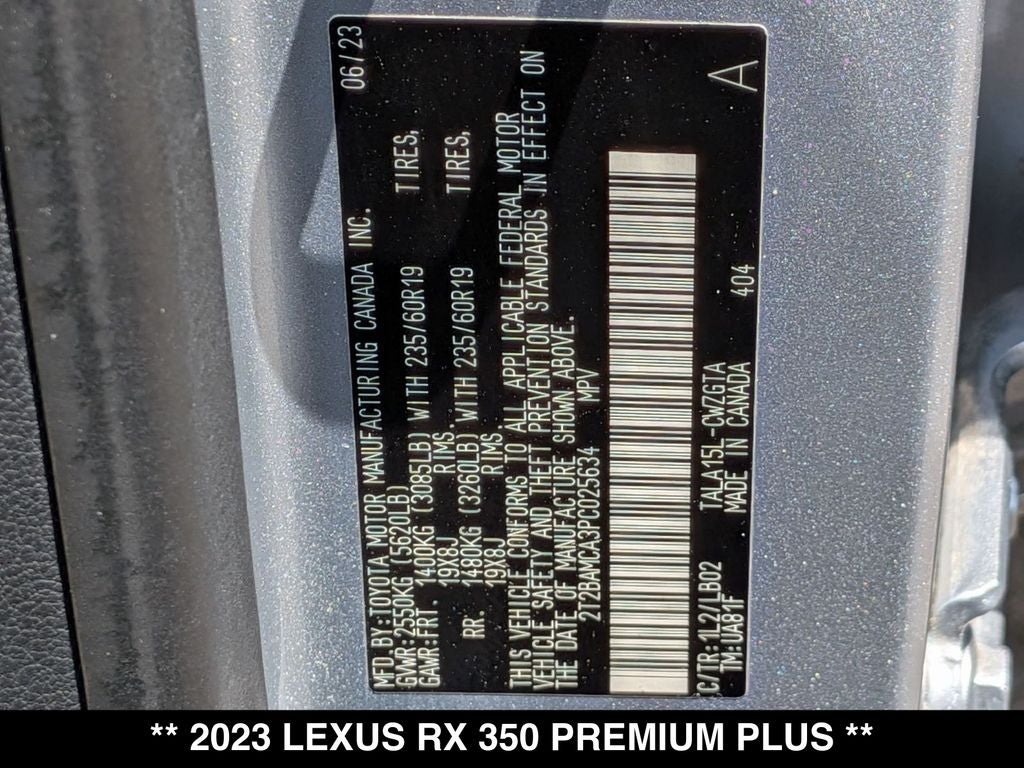 2023 Lexus RX PREMIUM PLUS