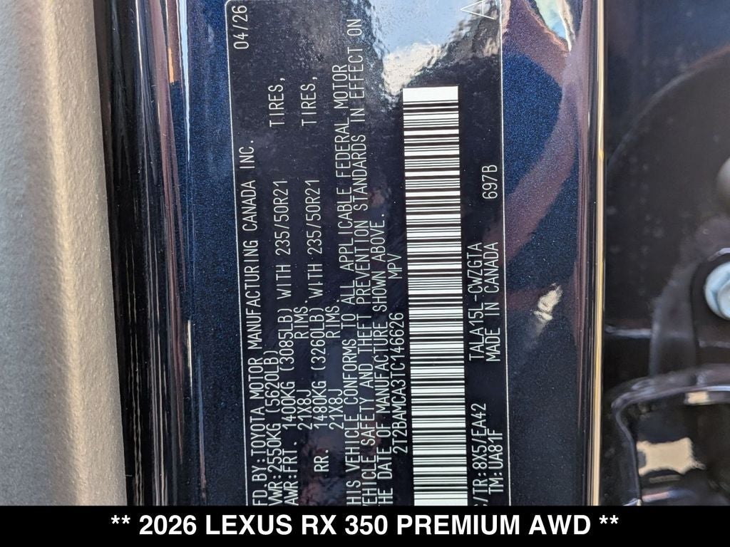 2026 Lexus RX PREMIUM