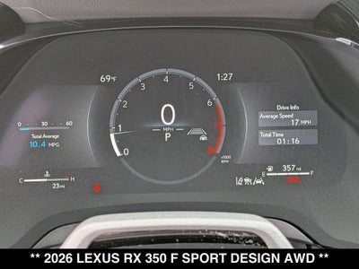 2026 Lexus RX 350 F SPORT Design