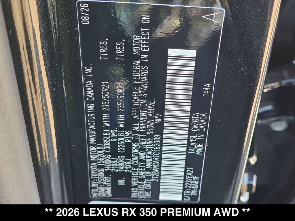 2026 Lexus RX PREMIUM