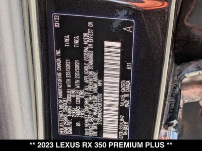 2023 Lexus RX PREMIUM PLUS