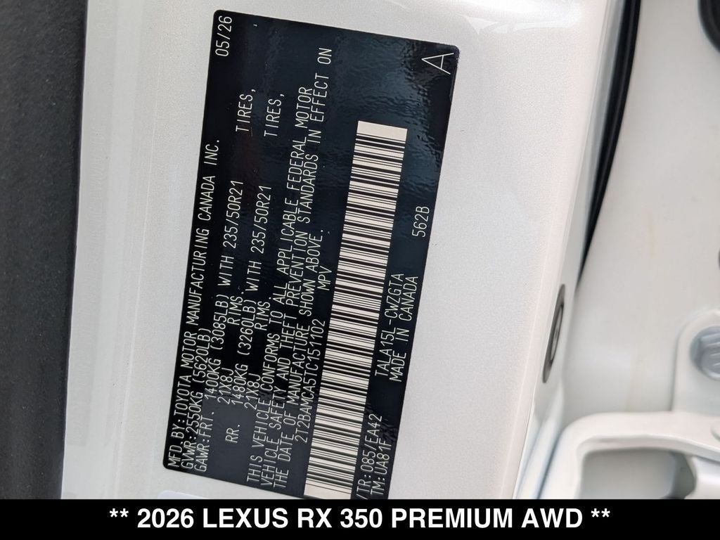 2026 Lexus RX PREMIUM