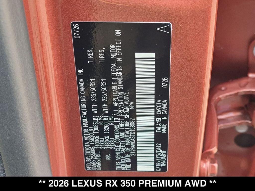 2026 Lexus RX PREMIUM