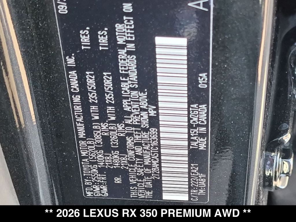 2026 Lexus RX PREMIUM