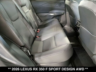 2026 Lexus RX 350 F SPORT Design