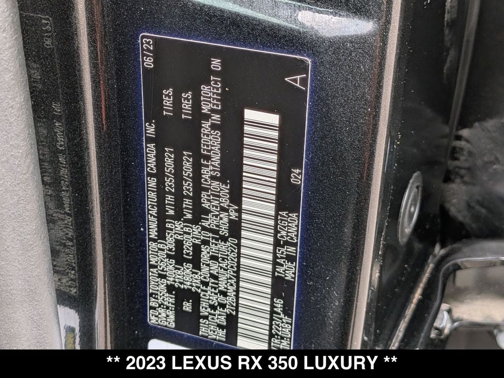 2023 Lexus RX 350 Luxury