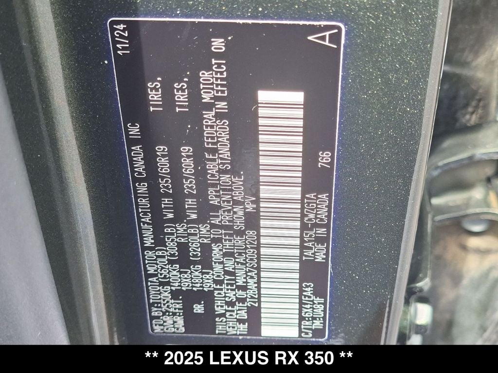 2025 Lexus RX 350