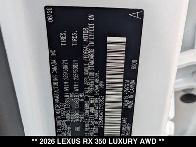 2026 Lexus RX LUXURY