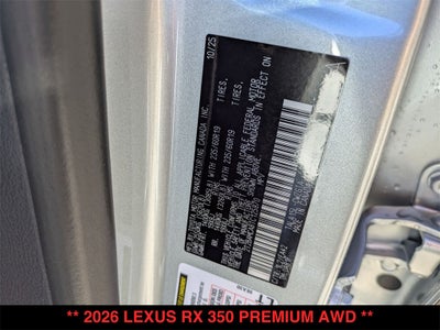 2026 Lexus RX PREMIUM
