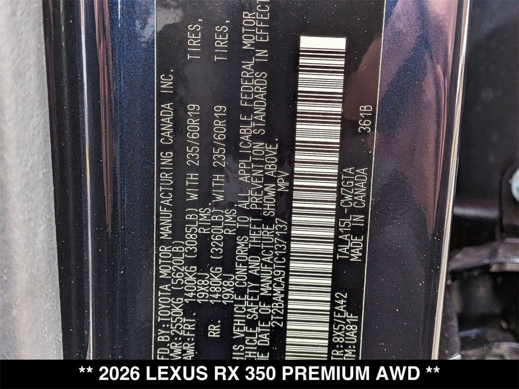 2026 Lexus RX PREMIUM