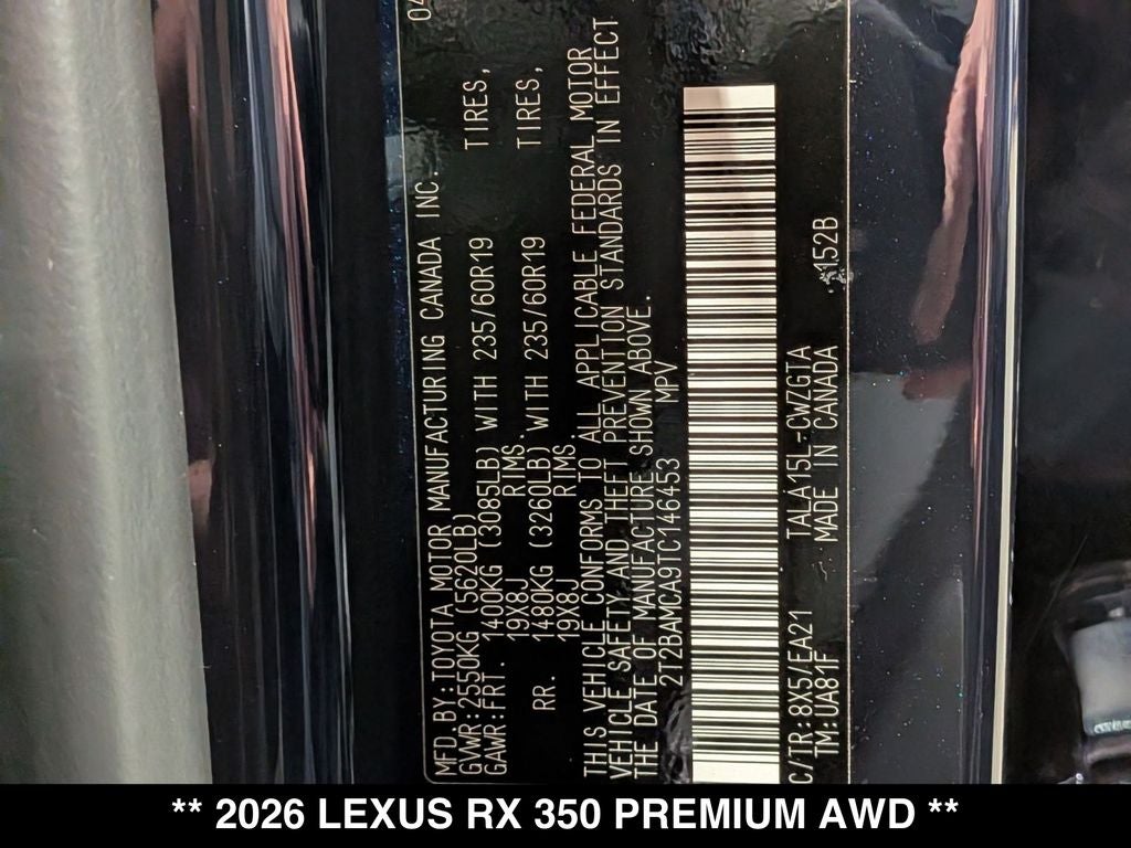 2026 Lexus RX PREMIUM