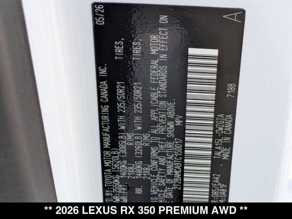 2026 Lexus RX PREMIUM