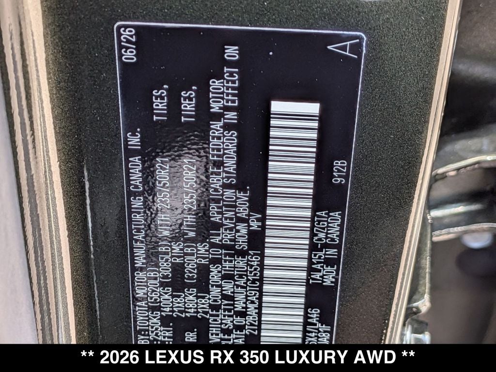 2026 Lexus RX LUXURY